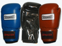 SPRINTER CLUB Перчатки бокс. Цвет: синий, красный, чёрный.