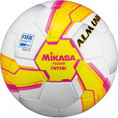 Мяч футзальный "MIKASA ", р.4, FIFA Quality Pro, 32 пан, гл.ПУ, руч.сш, бело-желто-розовый