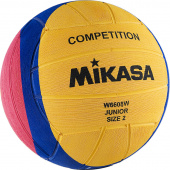 Мяч для водного поло "MIKASA" р.2, jun, резина, вес 300-320 г, дл. окр.58-60см,желт-син-роз