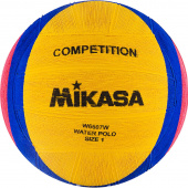 Мяч для водного поло "MIKASA" р.1, резина, вес 233-253гр, дл.окр.50-51,5см, жел-син-роз