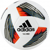Мяч футбольный "ADIDAS Tiro Pro", р.5, FIFA Pro, 32 пан., ПУ, термосшивка, бело-оранжевый