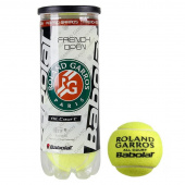 Мяч теннисный BABOLAT French Open All Court,арт.501042, уп.3шт,одобр.ITF, сукно, нат.резина, желт