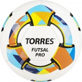 Мяч футзальный "TORRES Futsal Pro", р.4, 32 п. Micro, 4 подкл. сл, руч. сшив. бело-мультиколор
