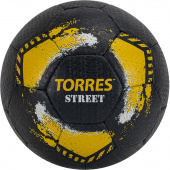 Мяч футб. "TORRES Street", р.5, 32 пан.. рез., 4 подкл. слоя, руч. сшив., чер-желты