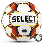 Мяч футбольный SELECT Pioneer TB, размер 5, FIFA Basic, 32 панели, ПУ, термосшивка, бело-красно-желтый
